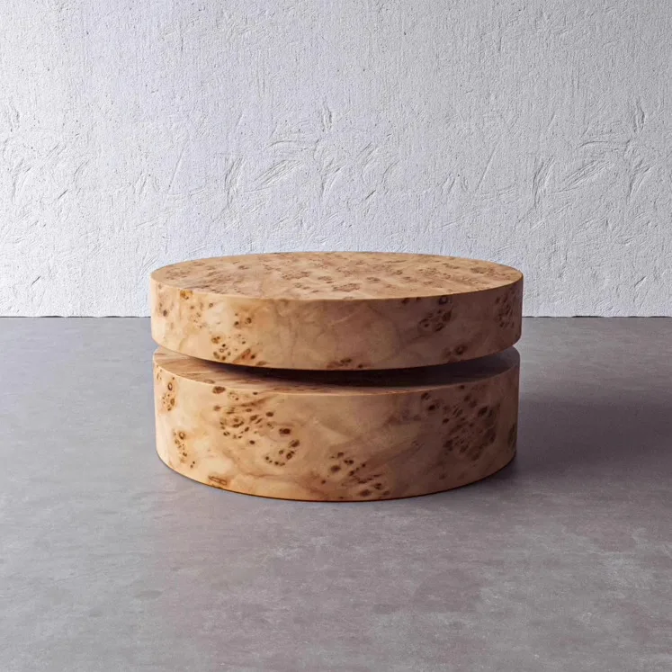 

✘ Прочный журнальный столик из массива дерева с эффектом сучковатости для гостиных, отелей, кафе и гостевых домов