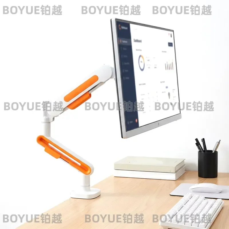 Adjustable Monitor Arm 17 to 40 Inch Desk Mount with Clamp Grommet Base Ergonomic Stand for Home Office Gaming Streaming