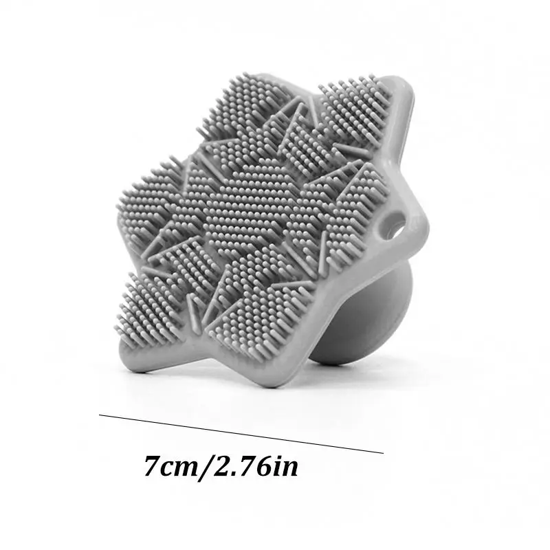 Mini zachte siliconen exfoliërende borstelreiniger Handmatige lichaamsreiniging Gezichtsverzorging Draagbare scrubber Douche Siliconen badborstel