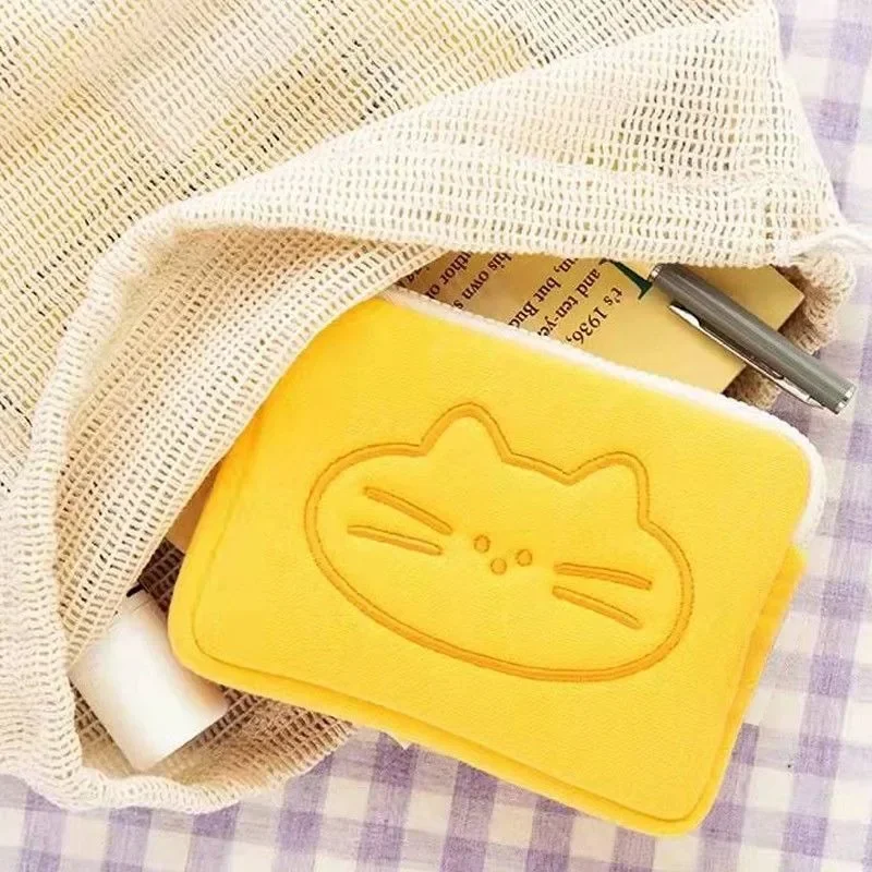 BOMO Portafogli in stile coreano carino per donna Portafoglio per carte versione corta con gatto Kawaii Borse per cartoni animati per ragazza dolce