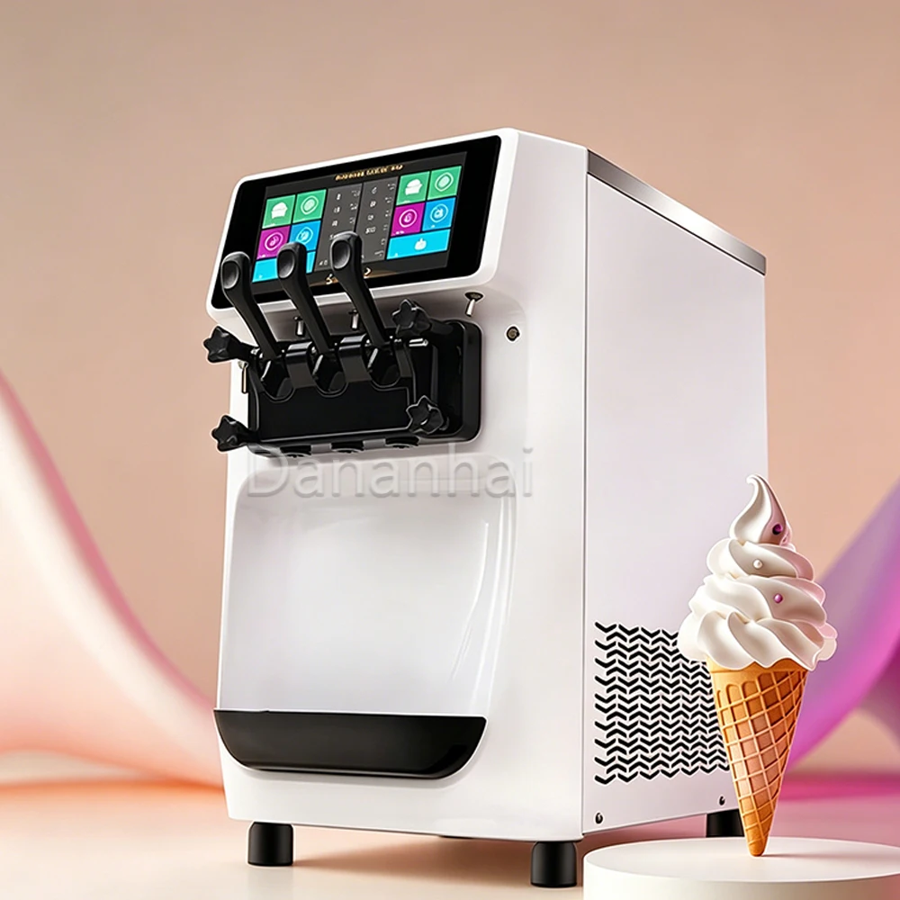 Stainless Steel 3 Flavor Soft Serve Ice Cream Machine GT32ERLW Commercial Ice Cream Maker For Dessert Bar Food Service Use