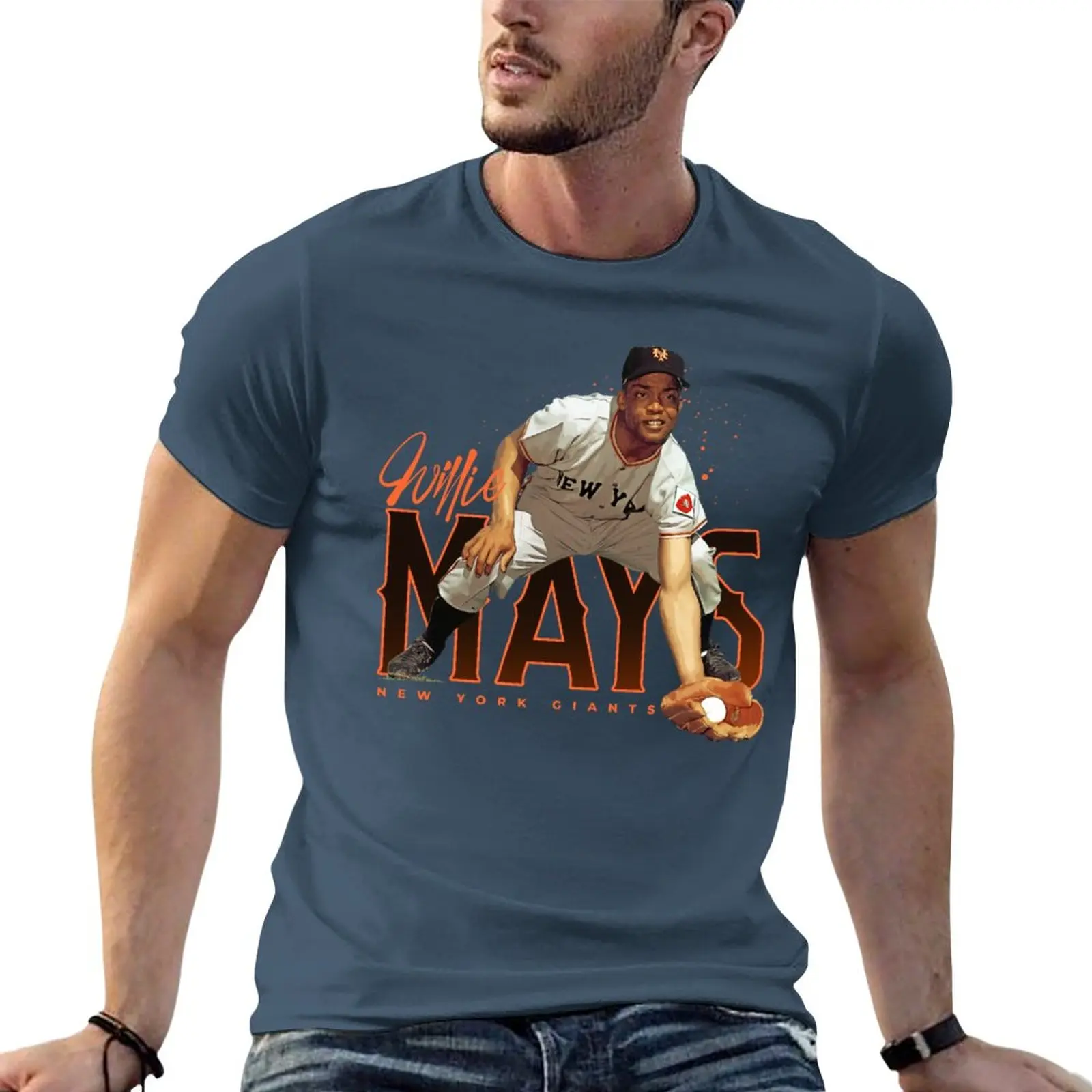 New Willie Mays Ly9 T-Shirt summer clothes shirts graphic tees plain black t shirts men