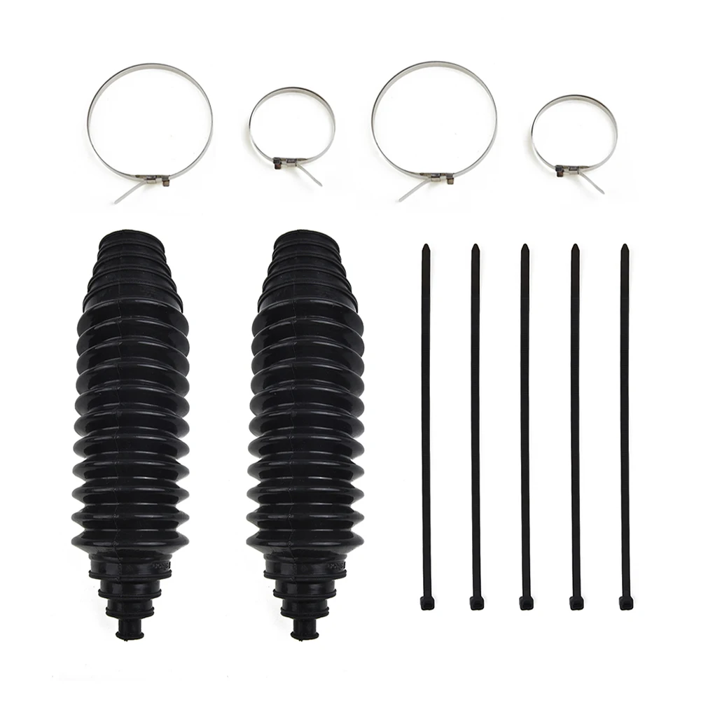 Gear Leggings Kits Rack Steering Boot Gaiter And Pinion Boot Silicone Metal 23x6 Cm 6pcs Cable Ties+2 Sets Of Clamps