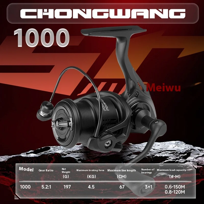 ワームキング-ルア-キティホーク-ダンス-スピニングホイール-197g-198g-227g-スピード比-54-1-ユニバーサル-マイクロ-スピニングホイール-フィッシングリール