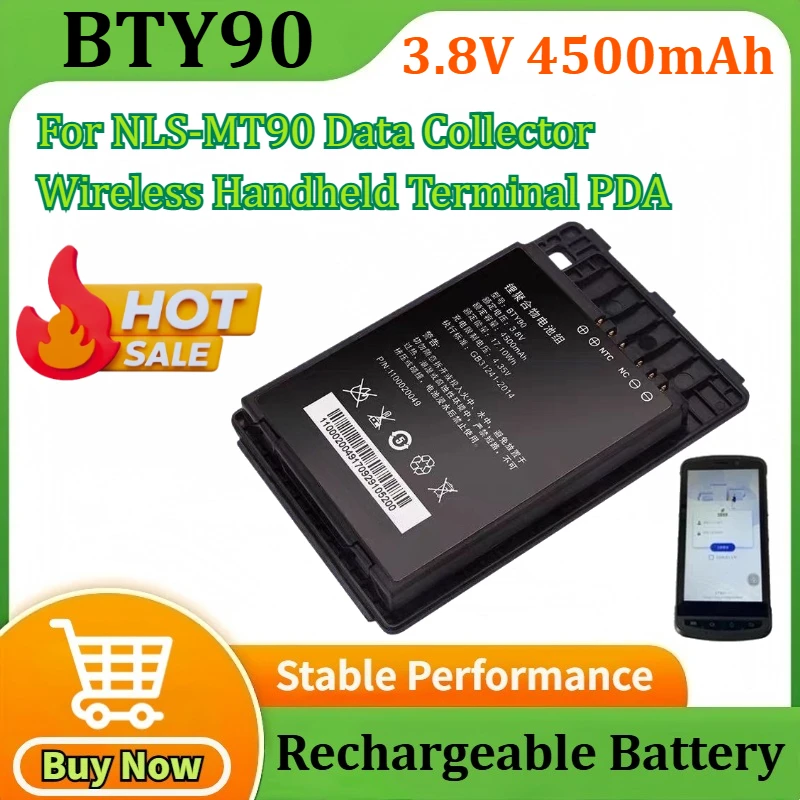 

Newly upgraded 3.8V 4500mAh Battery for Newland NLS-MT90 BTY90 Barcode Scanner Wireless Handheld Terminal PDA Accumulator