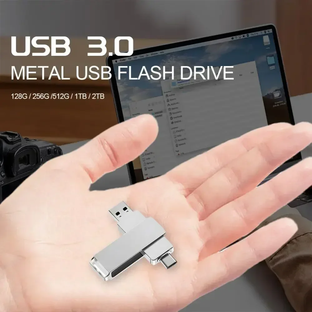 샤오미 플래시 드라이브, 고속 USB 3.0, 금속 실제 용량 메모리 스틱, 플래시 메모리 스토리지, U 디스크, 16TB, 2TB