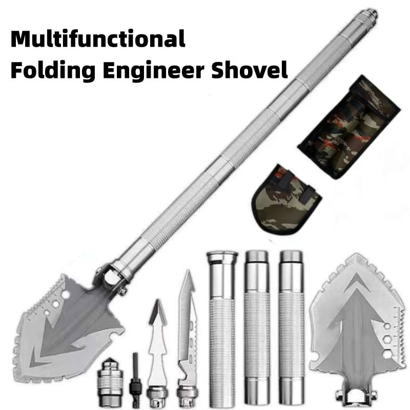 

Outdoor Multifunctional Folding Engineer Shovel For Camping Shovel Entrenching Tool Emergency Survival Tactical accessories Set