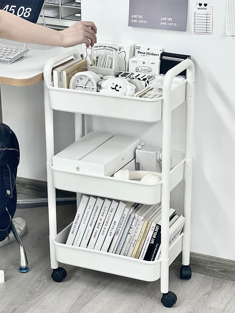 

Home Office Small Mobile Ra Roller Storage Organizer Stand Living Room Batoom Plastic No-Drill Installation Utili elf