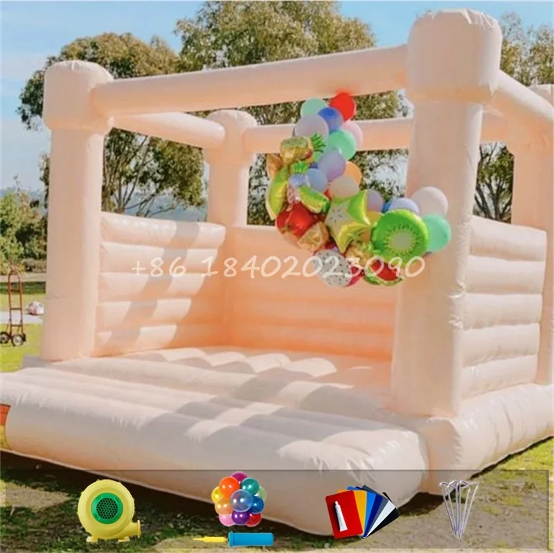 13'x13' White mini inflatable bouncy castle combo bounce house inflatable jumping castle for kids bounce house commercial