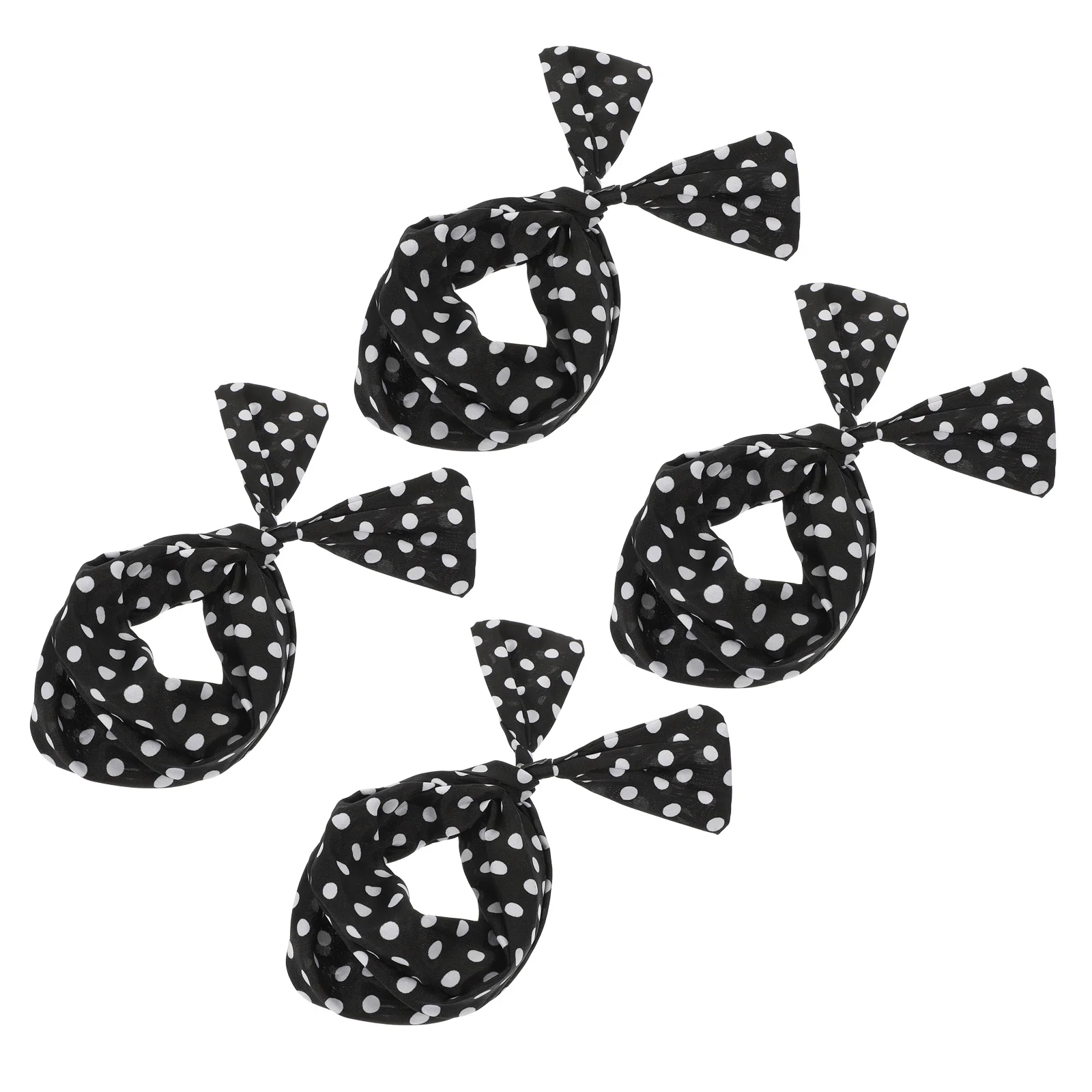 

4Pcs Rabbit Ear Bowknot Headbands Wire Headbands Party Performance Cosplay Hair Accessories Girls Hair Decor Anti-Slip Cute