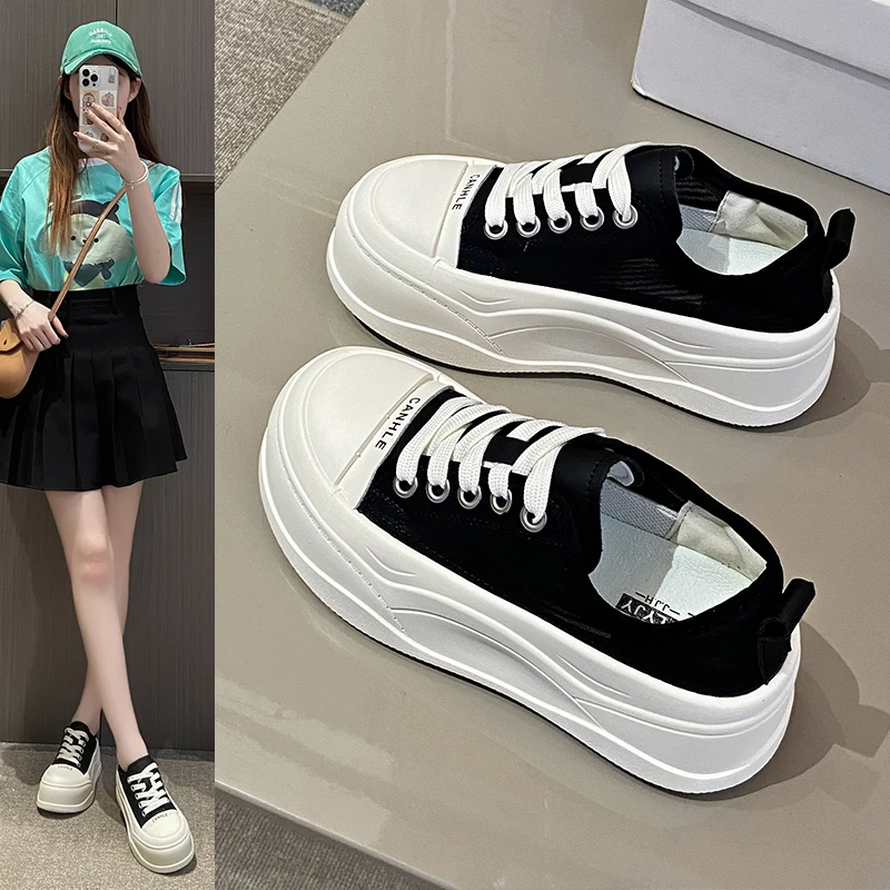 

Wedge thick-soled mesh sneakers, breathable and versatile height-increasing women's shoes, high quality, 2612