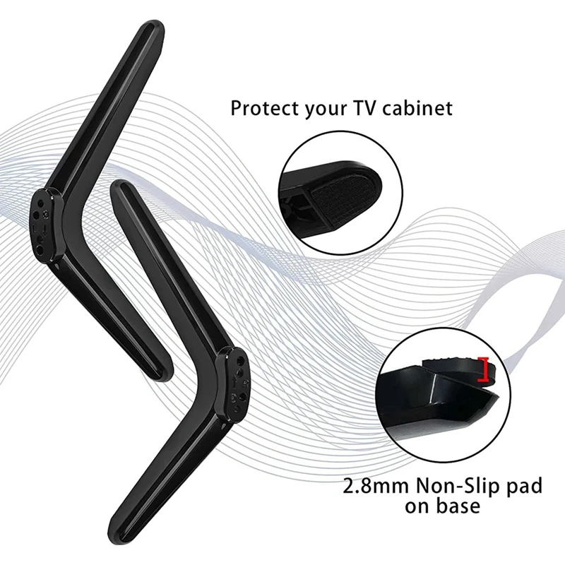 Imagem -05 - Pernas de tv Stand com Parafusos Suporte para Tcl Roku 28 32 40 43 49 50 55 65 Polegada 28d2700 32s321