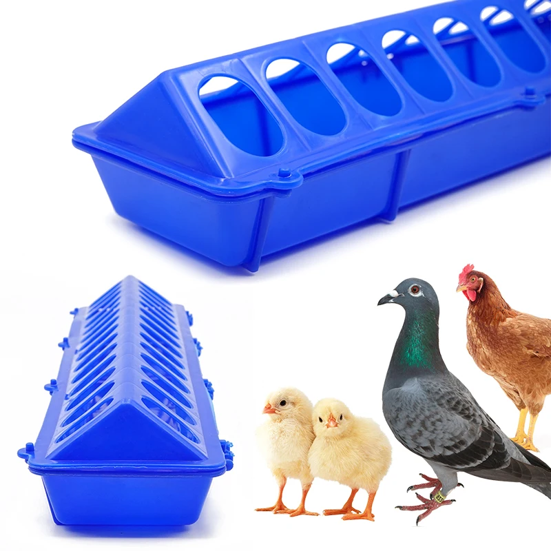 50cm Chicken Pigeon Feeder Gound Flip-Top Poultry Feeder Trough Chicken farming tool Pheasant feeding bucket Chick