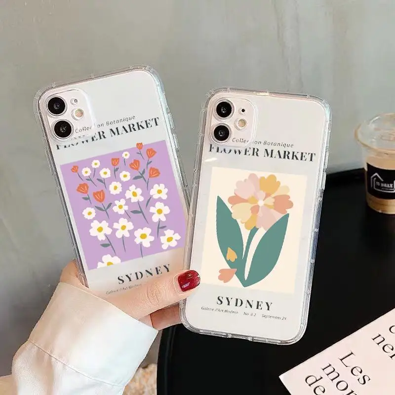 Flower Magazine Style Transparent Case For Case iPhone 13 Pro Max 6 6s 7 7P 11 12 13 Max Pro Mini SE 2020 8 Plus X Xr Xs J0xk