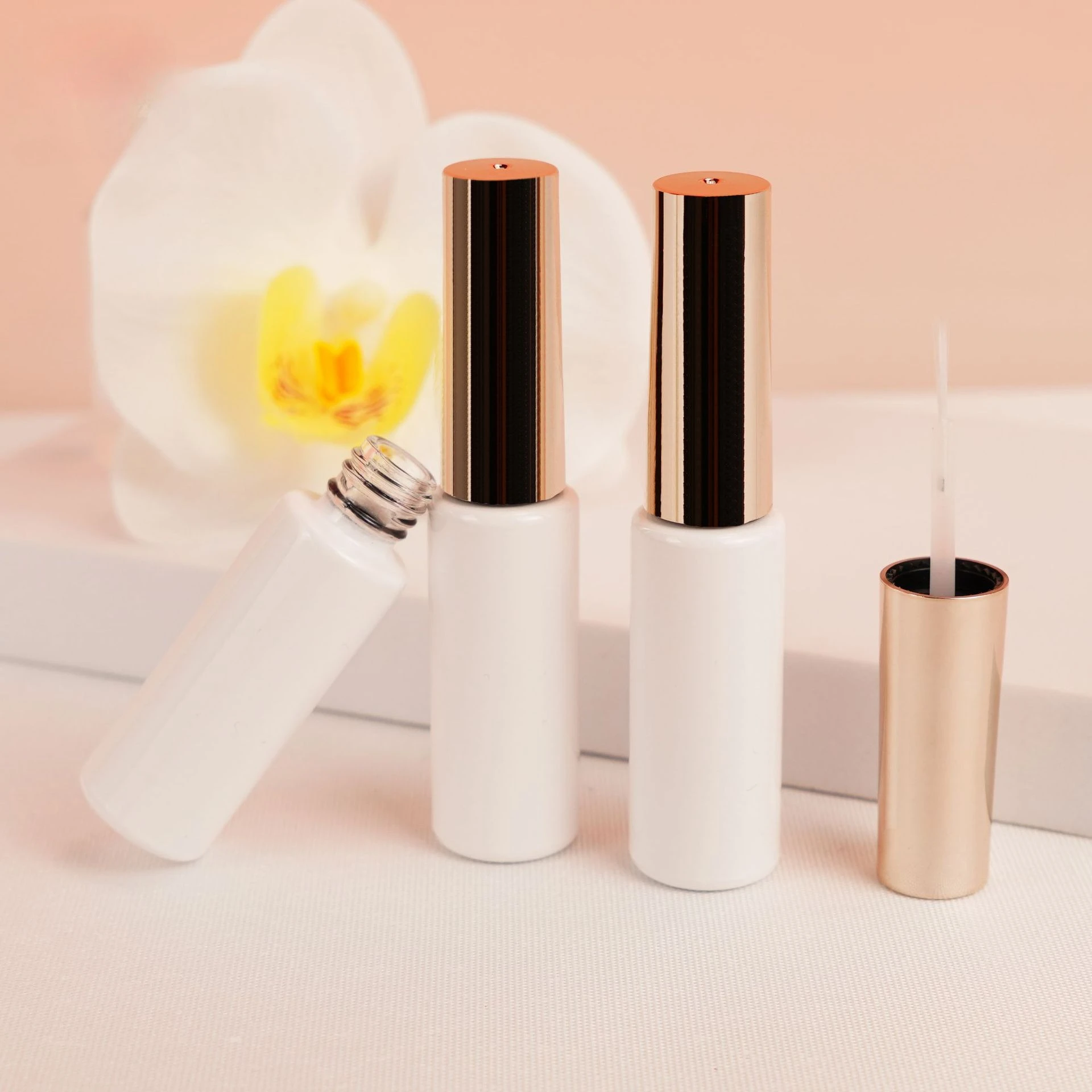 10pcs 8ml Empty Glass Nail Polish Bottle Nail Polish Glue Bottle Container White Glass Nail Oil Bottles Wholesale