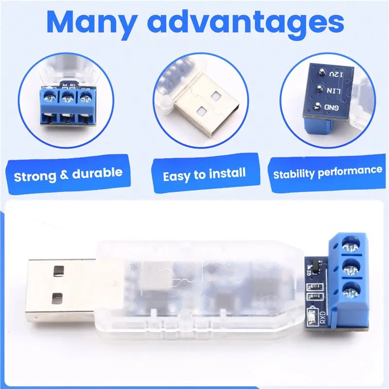 Новый контроллер анализа шины LIN Tech A10RR USB-отладчик LIN Контроллер анализа шины LIN