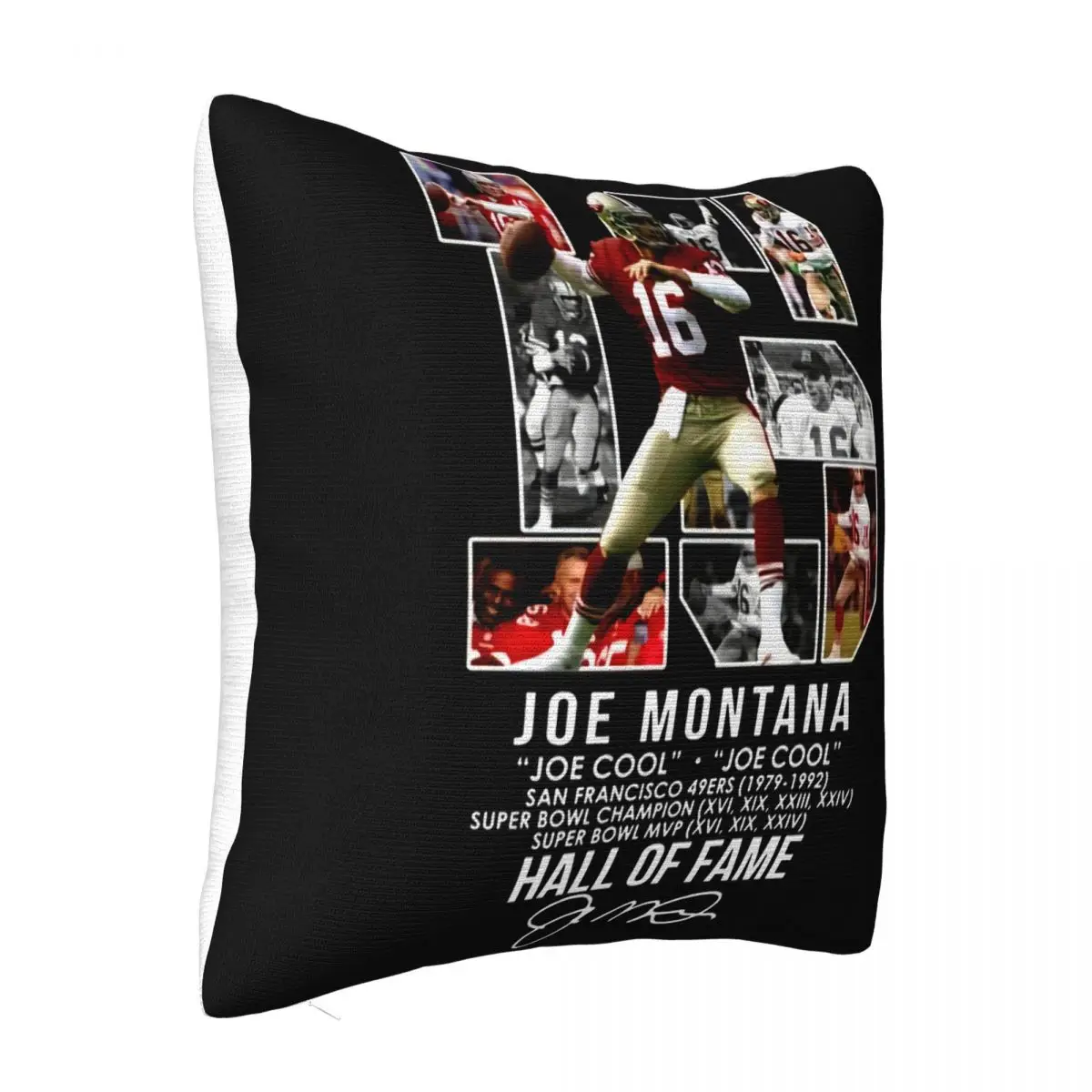 Joe Montana 16 Hall Of Fame Signature S 5Xl Anime New Design Humor Vintage Trend Top Quality Pillow Case