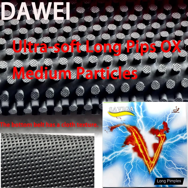 

Ultra-soft Table Tennis Rubber OX Medium Particle Long Pips OX Single Rubber Anti-arc Ultra-light Sinking Ping Pong Rubber