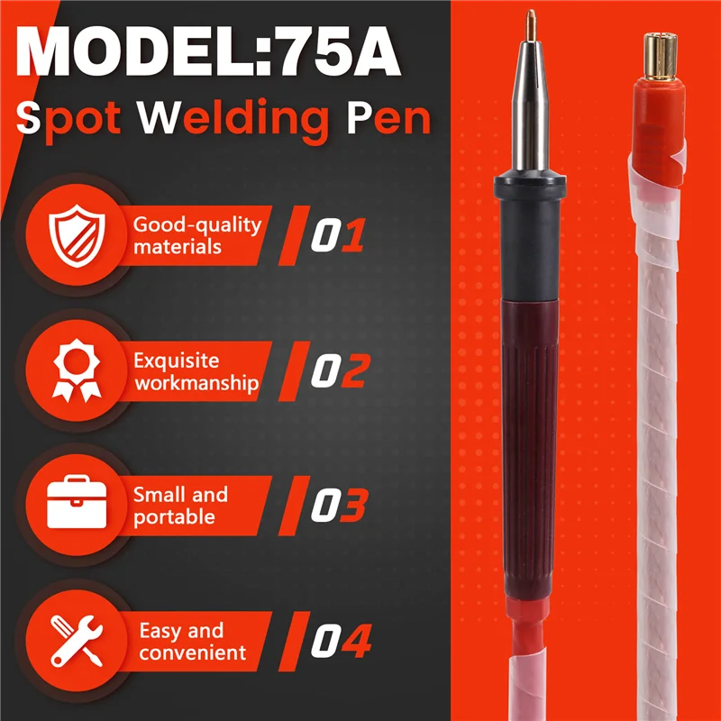 

AS94-Spot Welding Pen High Power Pulse Large Single Battery 75A Split Spot Welding Pen For 737DH 811A Spot Welding Machine