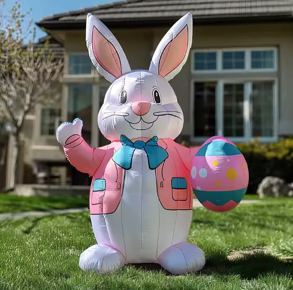 

Inflatable Happy Easter Bunny LED Light Yard Garden Party Decoration