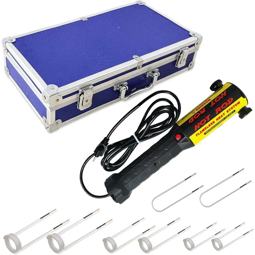 

Magnetic Induction Heater Kit, 1000W 110V Hand Held Automotive Flameless Heat Tool For Rusty Screw Removing with 8 Coils and Box