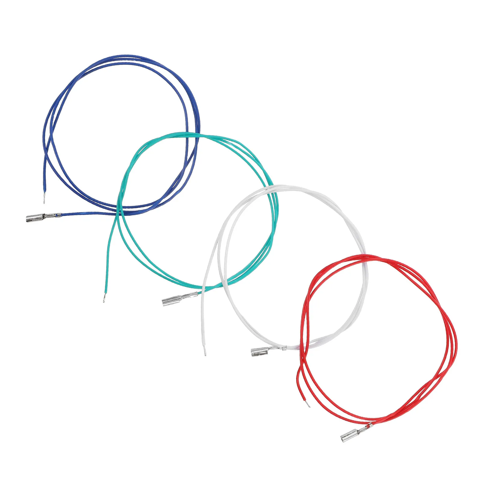 4Pcs Stereo Phonograph Headshell Wire Kit Turntable Accessory Replacement Cord Set Wide Compatibility Color Coded for Quick
