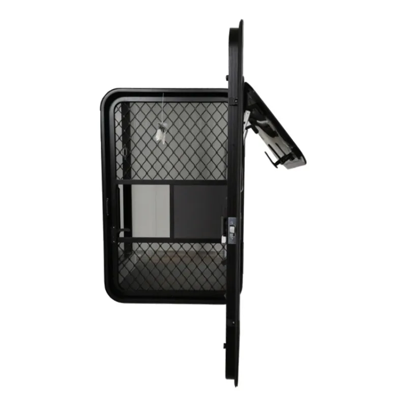 2025 أبواب قافلة مقطورة RV مفتوحة يسارًا/يمينًا مع قفل نقطة واحدة ونافذة دفع من الأكريليك #4