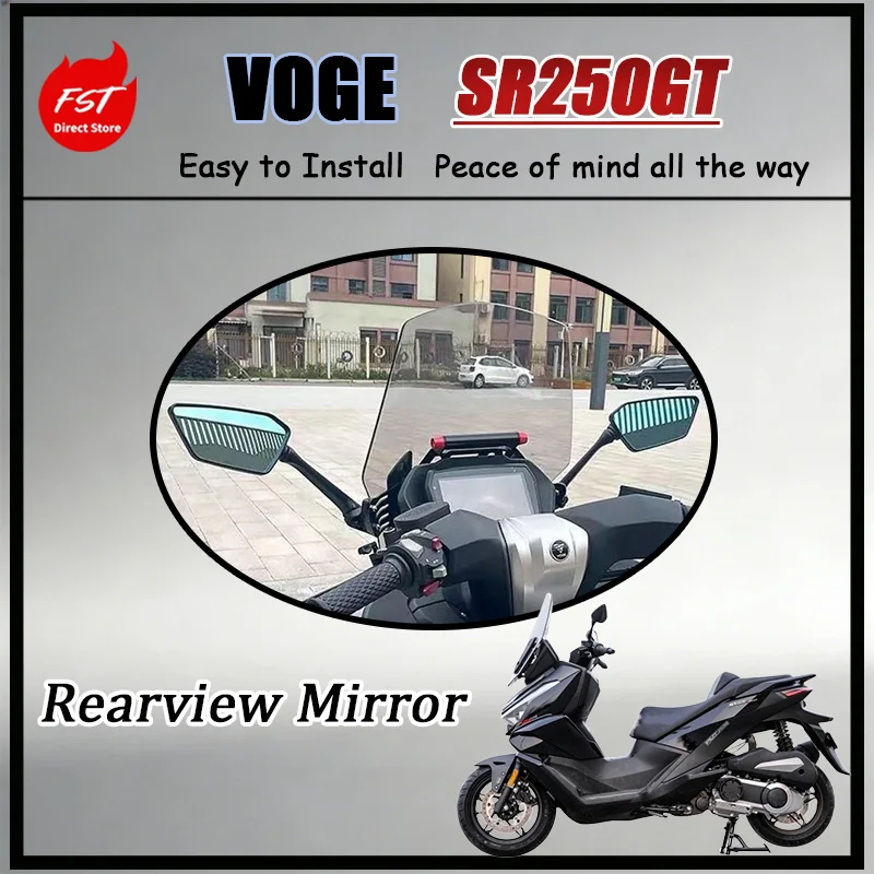 FOR Anti-Glare Foldable Reflector VOGE SR250GT Rearview Mirror Heightened Forward Mount Large Vision Traffic Safety Accessory