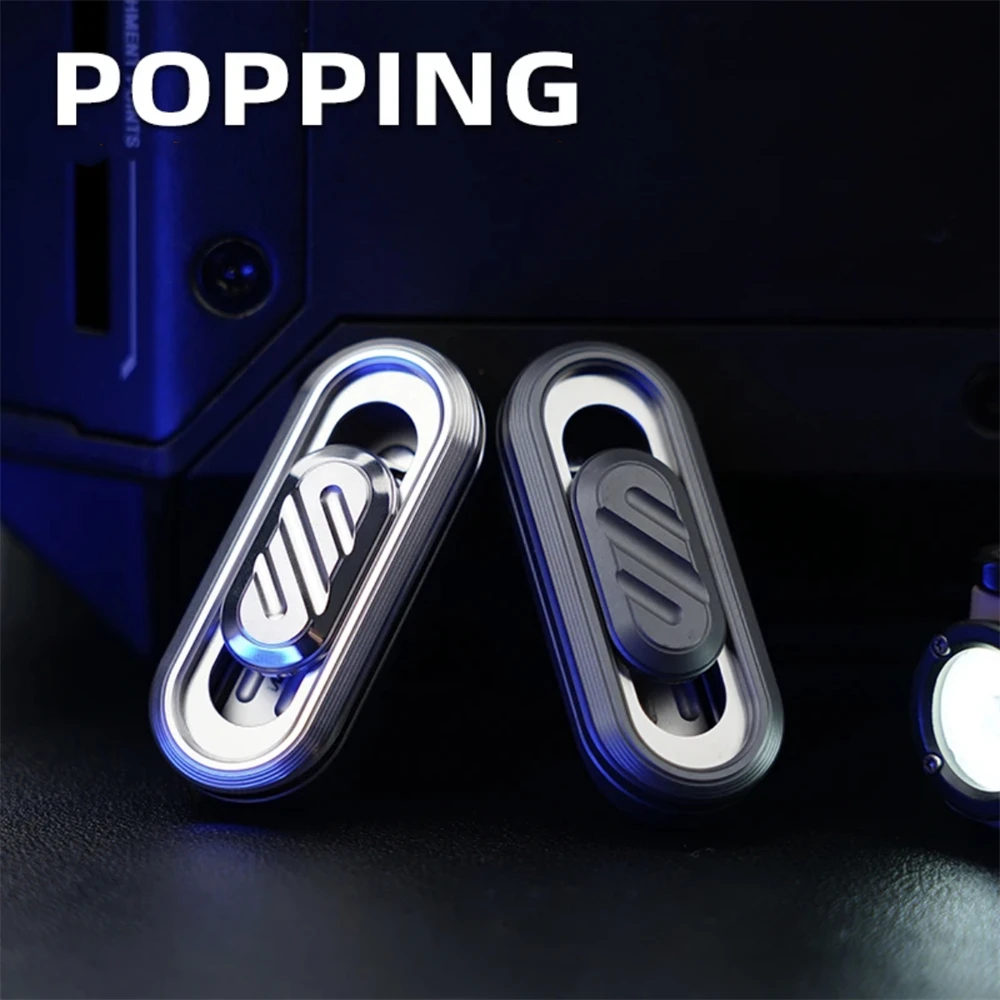 POPPING Stemvork Fidget Slider Spinner Zirkoniumlegering EDC Anti Stress Speelgoed ADHD Angst Relief Zintuiglijke Focus Fidgeting Speelgoed