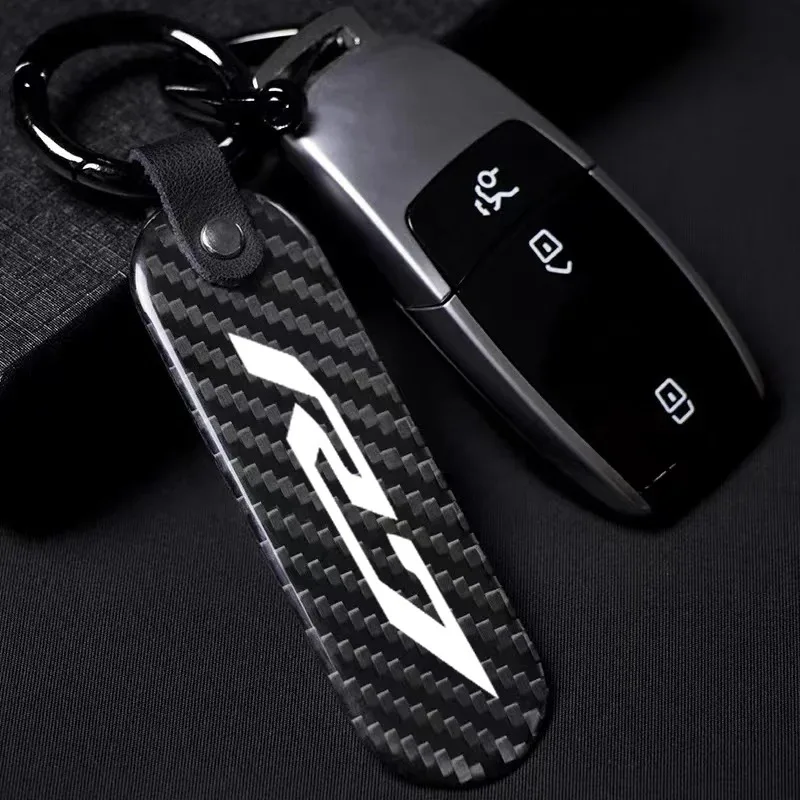 1PCS For YAMAHA YZF R6 R3 R1 R7 YZFR6 YZFR7 Motorcycle Accessorie Motorcycle Keychain Keyring Carbon FiberHigh-Grade