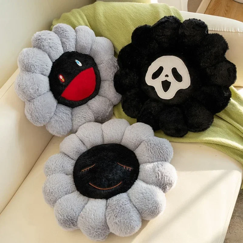 

40cm Kawaii Sunflower Stuffed Plush Toy Cushion Dark Horror Devil Flower Pillow Home Bedroom Auto Decor Doll Gift