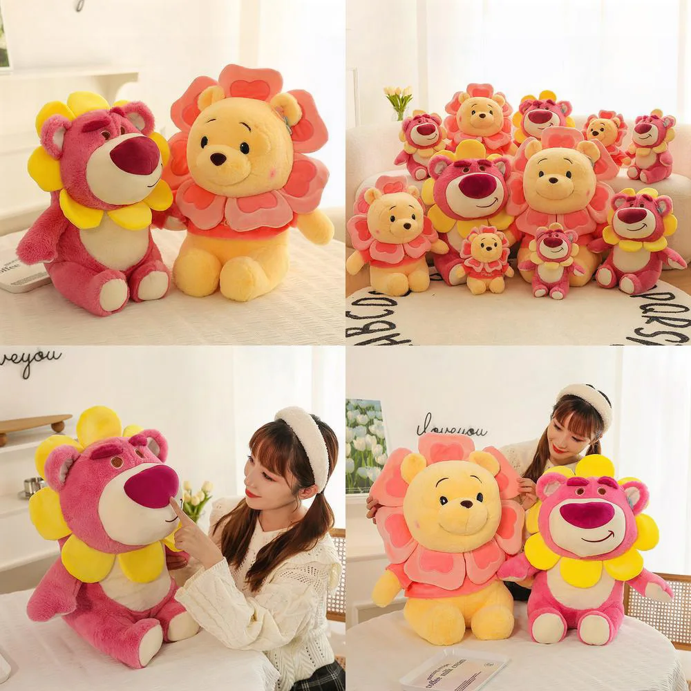 

Kawaii Подсолнух Фея Клубничный Медведь Винни Плюшевая Игрушка Мягкая Кукла Винни Милый Солнце Медведь для Детей Подарок На День Рождения Оптовая Продажа