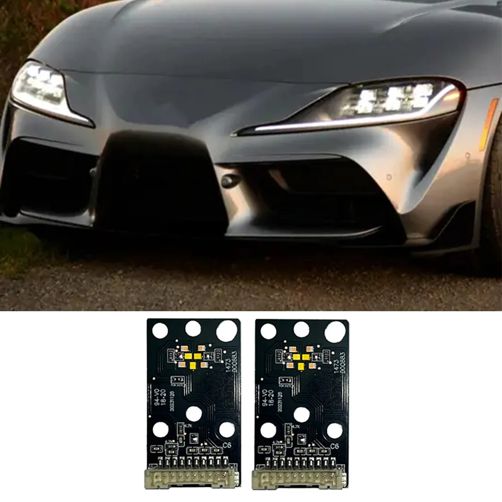 

Superbright White Daytime Running Light LED Board For 2020-2024 Toyota GR Supra A90 A91 Headlight DRL Replace Kit Chips