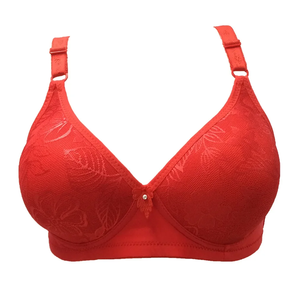 2024 Womens Girls Bras for Big Breasted Women 36-44 B C Cup Thin Wire Free Back Closure Underwear Gathered High Quality Bra