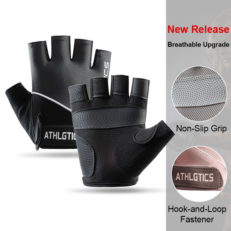  Workout Gym Gloves for Men Women Fishing Cycling Spring Summer Gloves Half Finger Training Breathable Non-slip Fitness Gloves 