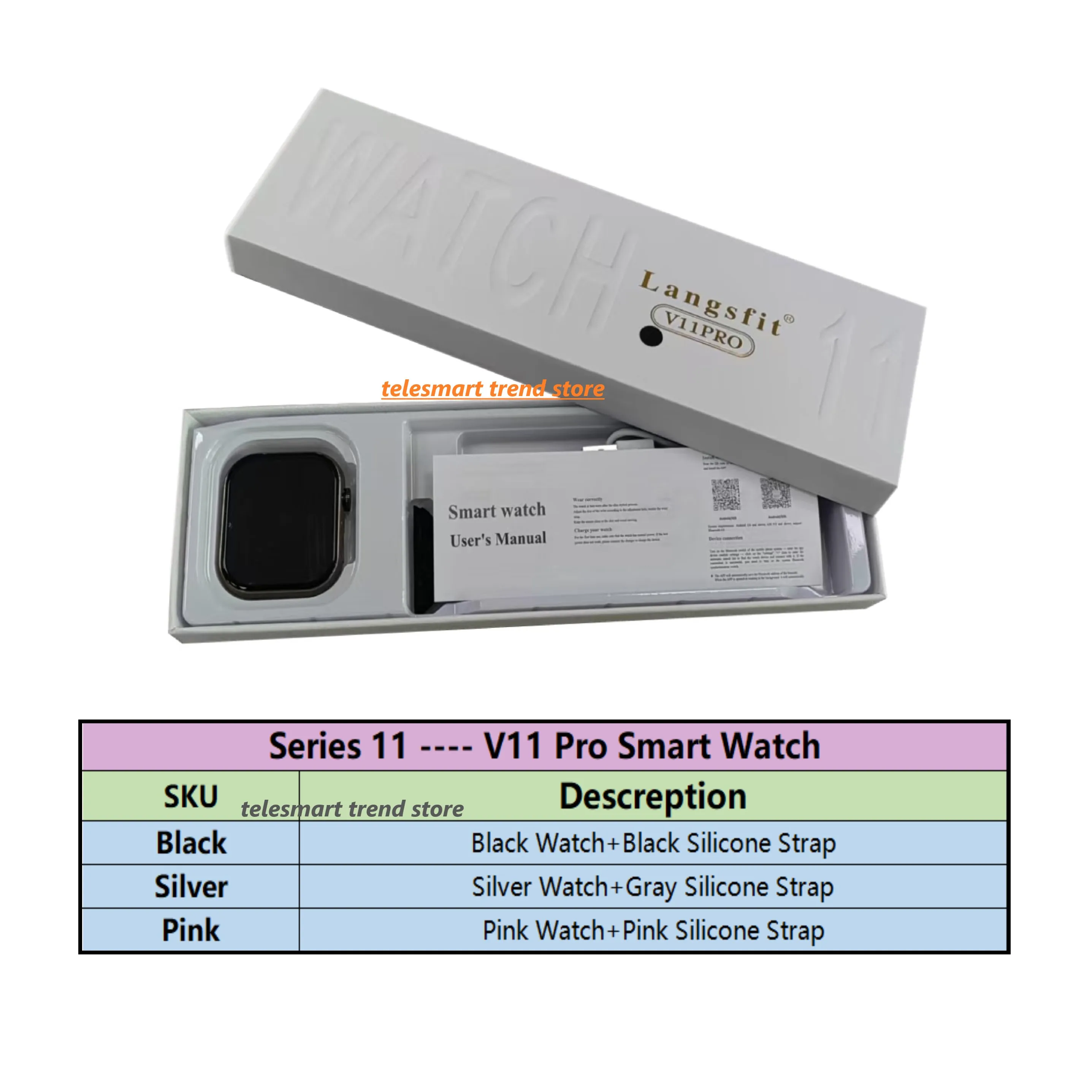 Stylish Series11 Smartwatch Smooth Performance I 11 V11 Pro Bracelet S11 Sprot Smart Watch