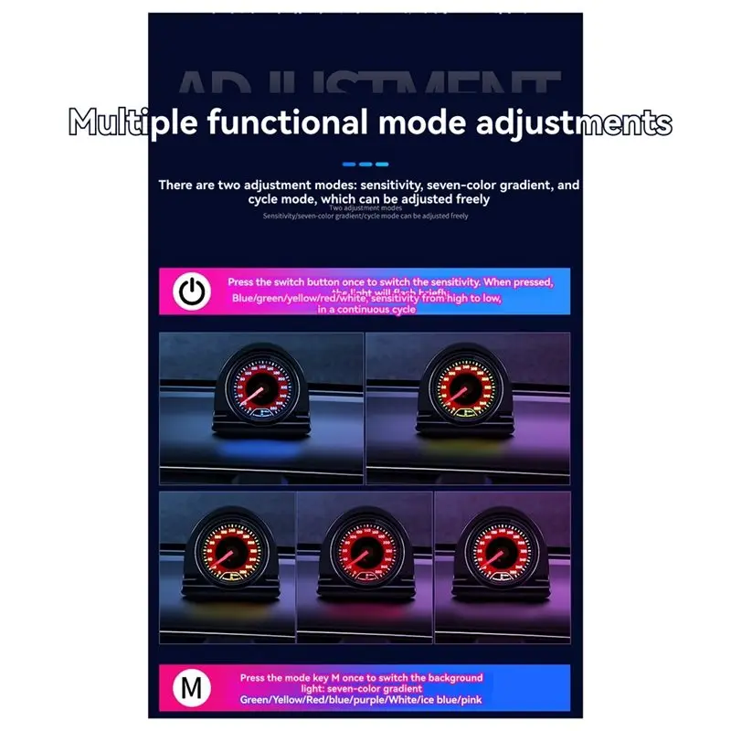 Премиум-автомобильный музыкальный ритм-светильник-указатель ритм-светильник ветровенное вентиляционное декоративное освещение USB 5 В Plug And Play желтый