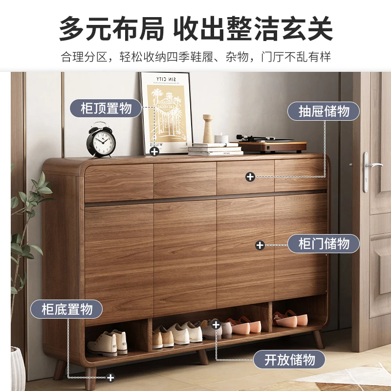 Shoe cabinet home door indoor 2023 new hot wood entrance door entrance cabinet entrance cabinet  door integrated against