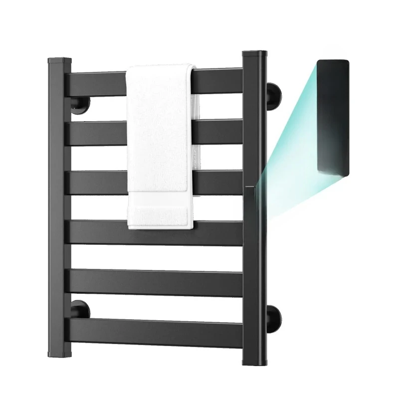 Space aluminum wall-mounted bathroom towels Electric towel drying rack with timer and temperature control