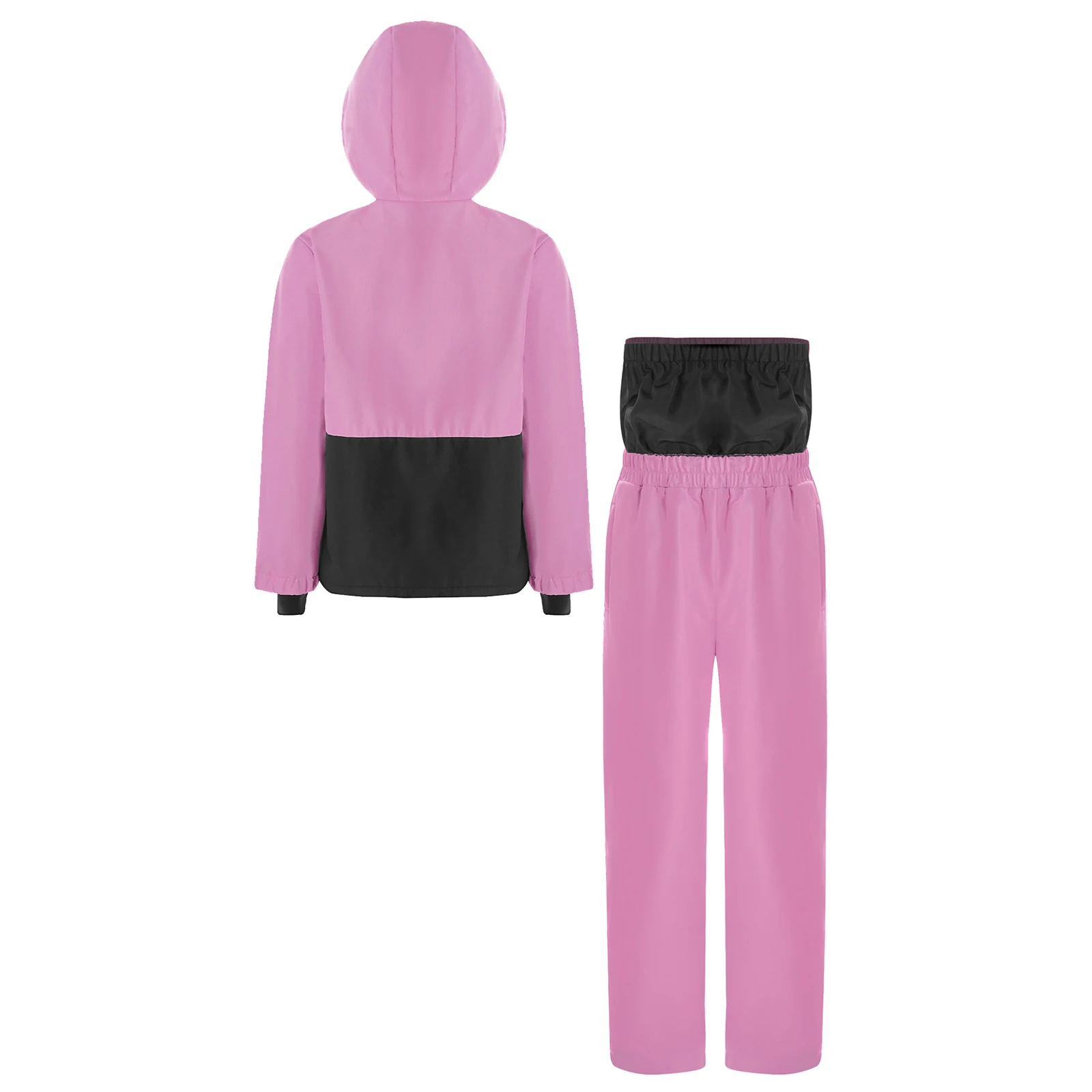 Tuta da sci per bambina per bambini Sport sulla neve all'aperto Sci Snowboard Pattinaggio Set Giacca a maniche lunghe Cappotto con cappuccio con pantaloni Abbigliamento sportivo