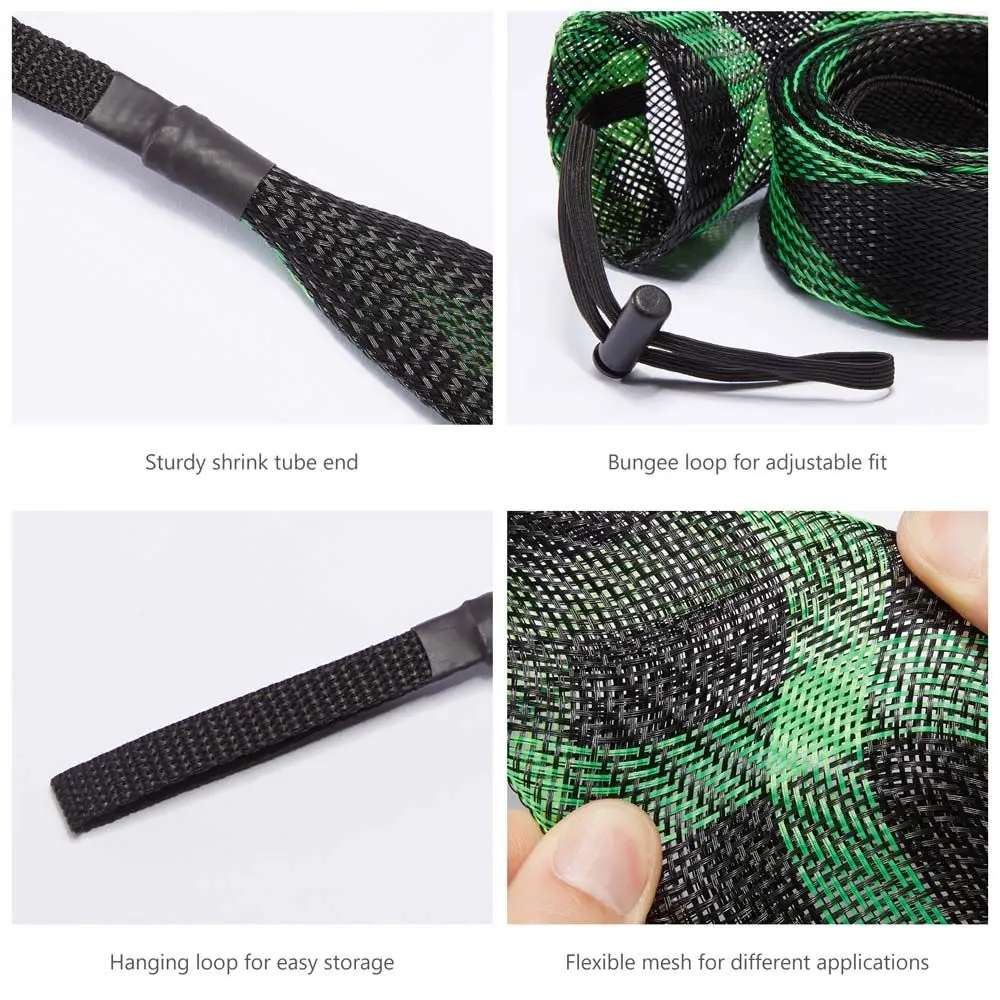 Fishing Tools Braided Mesh Fishing Rod Pole Cover Fishing Rod Protector Fishing Pole Glove Fishing Rod Cover Rod Sleeve