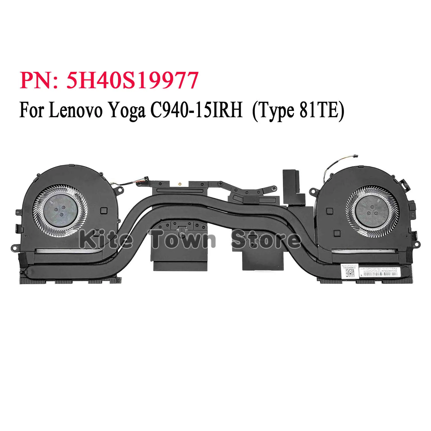 

New CPU+GPU Cooling Fan with heastink for Lenovo Yoga C940-15IRH Laptop (Type 81TE) C940-15 Fan P/N: 5H40S19977