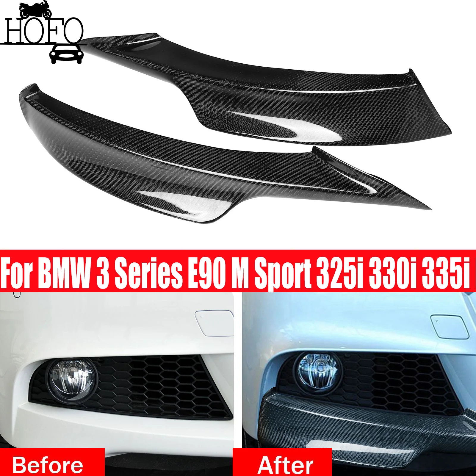 

Fog Lamp Cover Trim Front Canards Splitter For BMW 3 Series E90 M Sport 325i 330i 335i LCI Sedan 4-Door 2009-2012