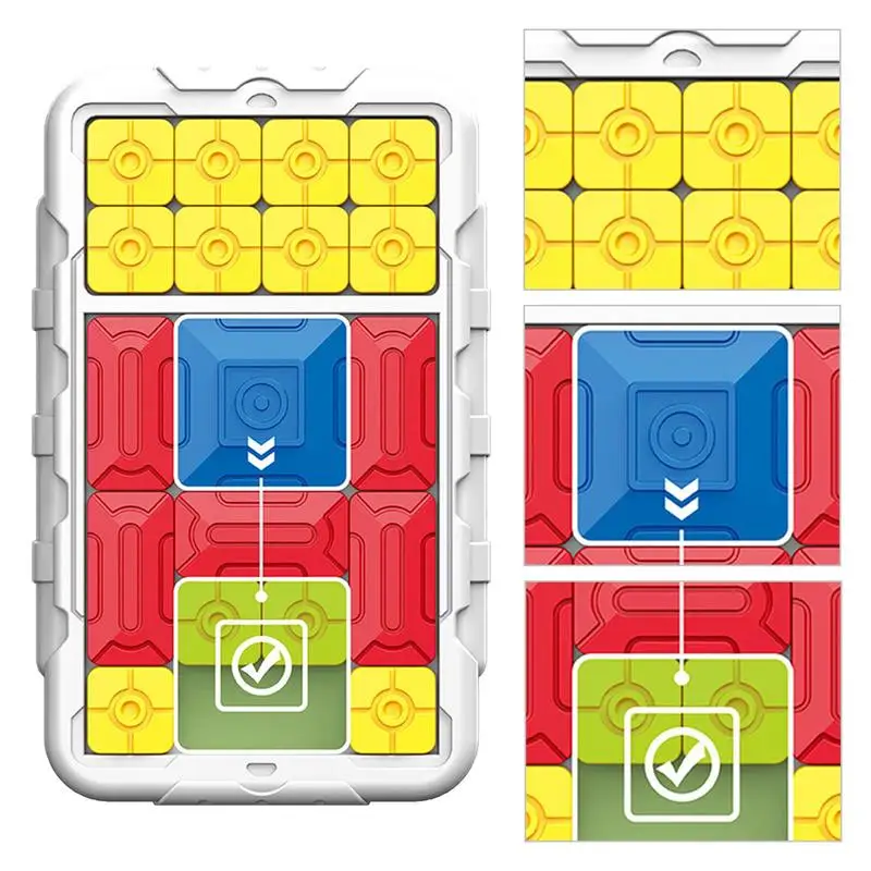 Children Develop Intelligent Sliding Huarong Puzzle Game Interactive Fidget Sensory Game Educational Toy Gift For Kids Adults