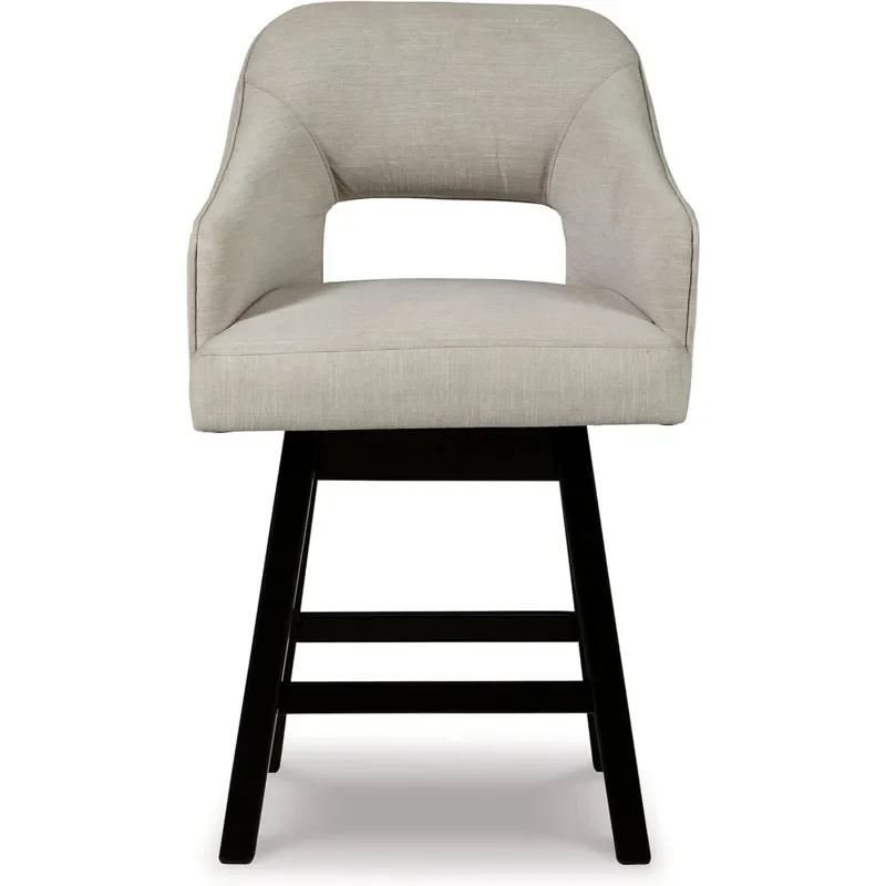 Swivel Counter Altura Bar Stool, Onstructed com uma moldura de madeira, Assento e costas Coberto em tecido poliéster Estofos