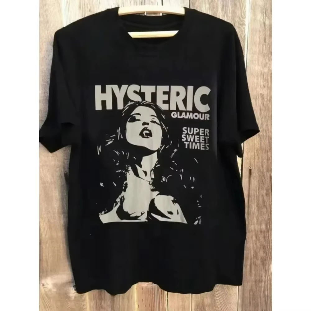 2026 New Hysterical Glamour Graphics Printed T-shirt Men Women Short Sleeve Cotton T-shirt Men's T-shirts Summer Men's Clothing