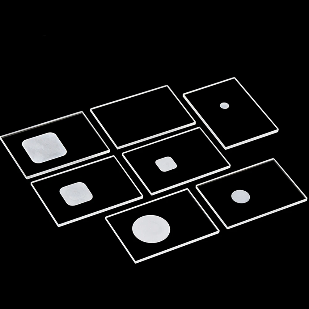 50mm X 35mm X 2mm Quartz Glass Slide XRD Sample Groove Test Plane Window Frosting For X-ray diffractometer