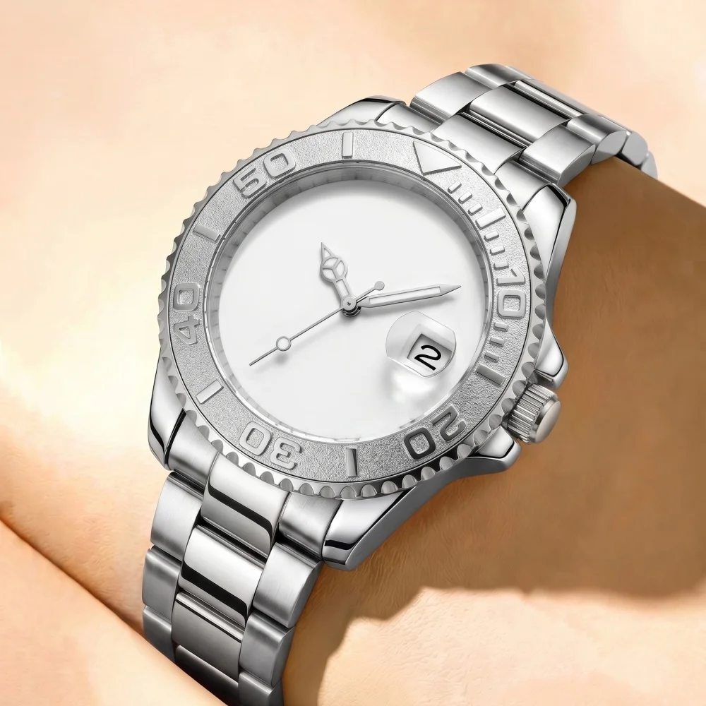 Outdoor Sports Men's Quartz Watch, Rotating Bezel Calendar Steel Band Men's Watch, Waterproof Luminous Business Commuter Trendy Men's Watch, First Choice for Gift Giving