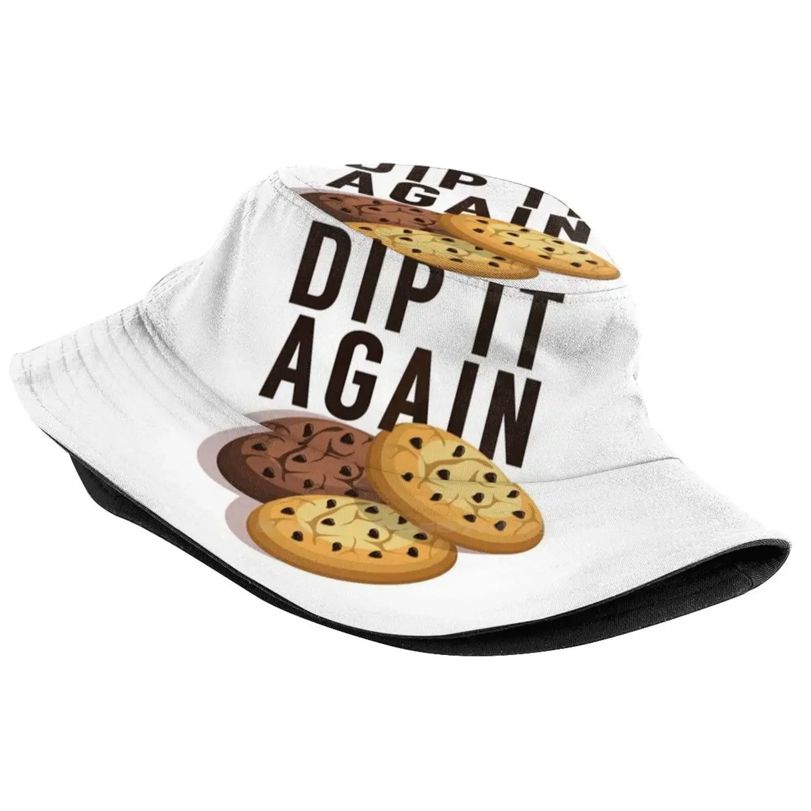 Dip It Again Korean Ladies Outdoor Sun Hat Bucket Cap Ghosts Pat Butcher Dip It Biscuit Tea Cookies Funny Humour Horrible