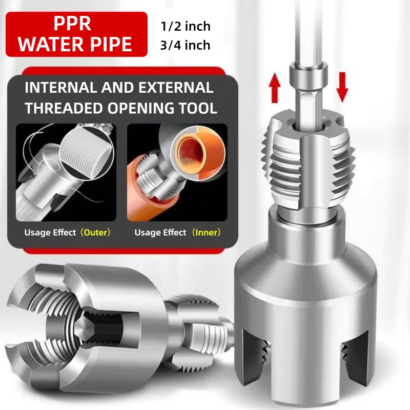 PPR Pipe Threader Kit Internal & External Pipe Threading Tool, Carbon Steel Die Set for PPR Pipe Tapping